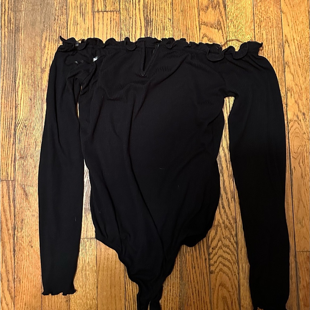 Rue21 Black Off-Shoulder Bodysuit